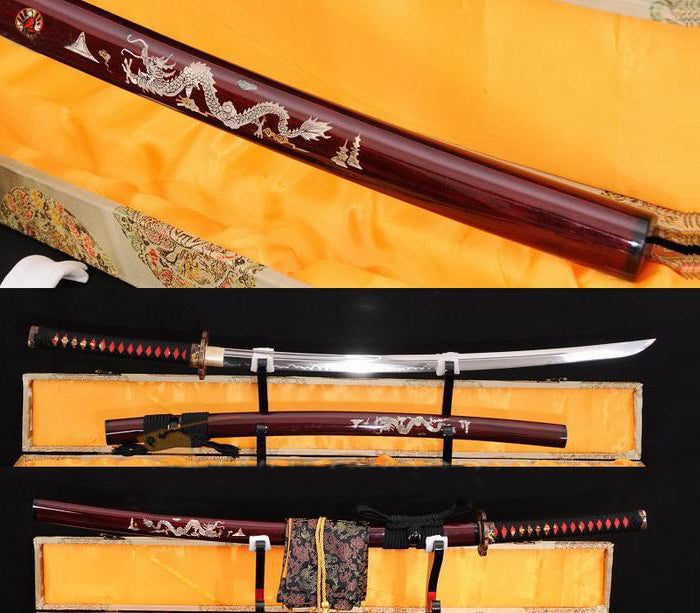 Japanese Samurai Battle Ready Dragon Sword Katana Clay Tempered Full Tang Blade - Masamune Swords-Samurai Katana Swords UK For Sale