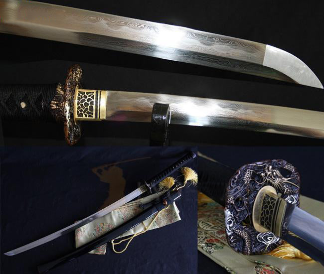 HANDMADE JAPANESE SAMURAI SWORD FOLDED STEEL CLAY TEMPERED KATANA SHARP BLADE - Masamune Swords-Samurai Katana Swords UK For Sale