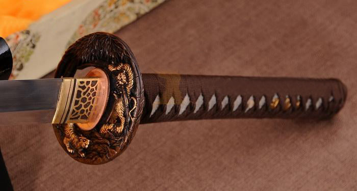 Razor Sharp Folded Steel Clay Tempered Japanese Sword Katana Rosewood Saya - Masamune Swords-Samurai Katana Swords UK For Sale